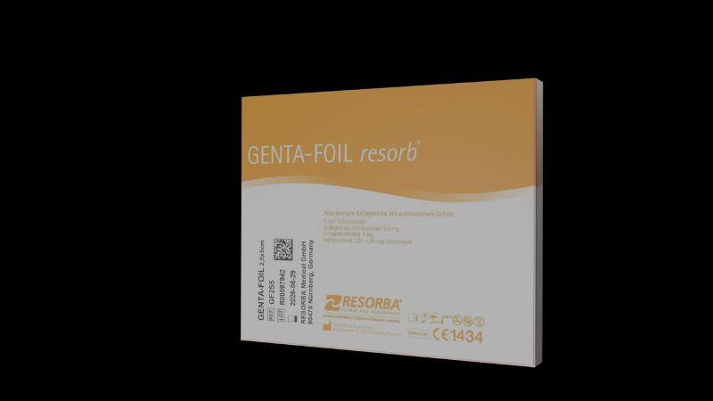 Матеріал колагеновий, плівка GENTA-FOIL resorb з гентаміцином 2,5смх 5см